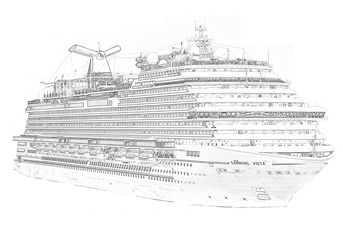 carnival cruise ship drawing